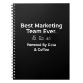 Best Marketing Team Ever-Powered by Data & Coffee Notizblock (Vorderseite)