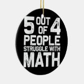 Best Mathe Teacher Art Men Women Math Joke Keramik Ornament (Rechts)