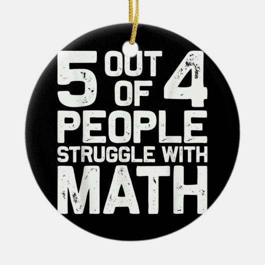 Best Mathe Teacher Art Men Women Math Joke Keramik Ornament (Vorne)