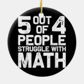 Best Mathe Teacher Art Men Women Math Joke Keramik Ornament (Hinten)