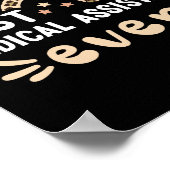 Best Medical Assistant ever Leopard Rainbow Gift M Poster (Ecke)