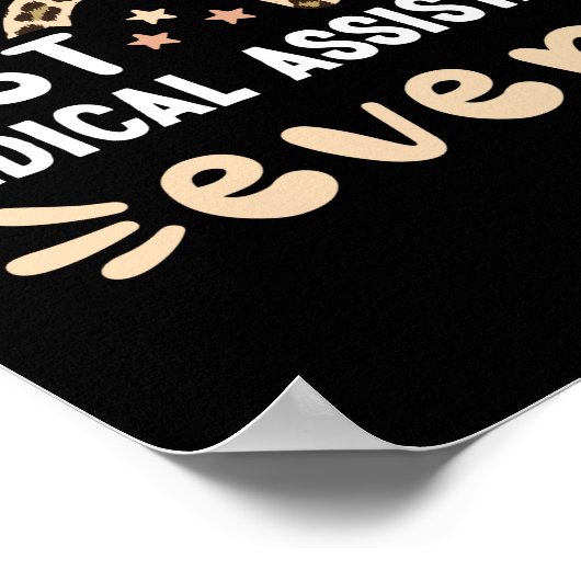 Best Medical Assistant ever Leopard Rainbow Gift M Poster (Ecke)