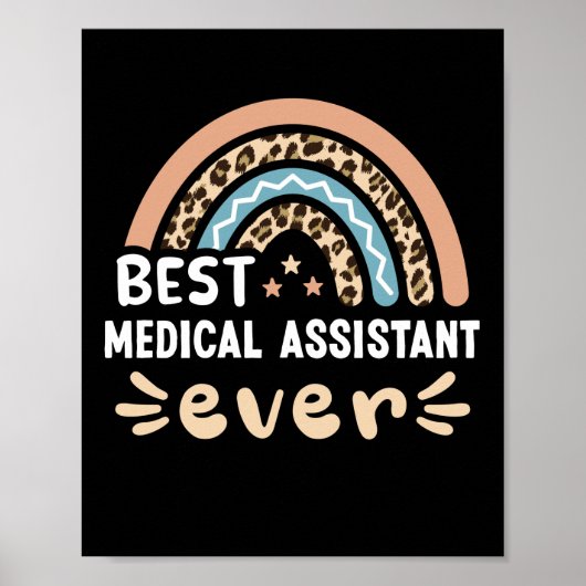Best Medical Assistant ever Leopard Rainbow Gift M Poster (Vorne)