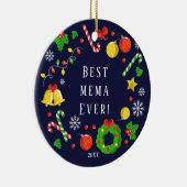 Best Mema Ever Christmas Ornament (Rechts)