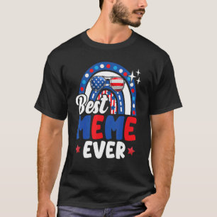 Best Meme je Regenbogen Sonnenbrille Usa Flag 4. T-Shirt