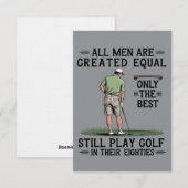 Best Men Play Golf Eighties Funny Golfer Golfing  Einladung (Vorne/Hinten)
