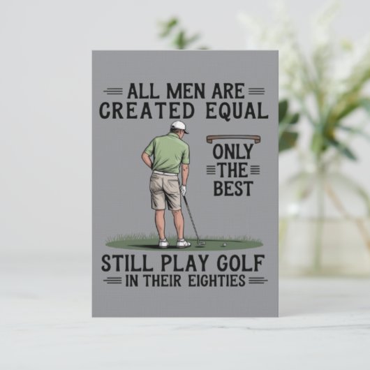 Best Men Play Golf Eighties Funny Golfer Golfing  Einladung (Stehend Vorderseite)