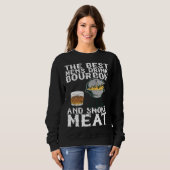 Best Mens Drink Bourbon And Smoke Meat Smoker Whis Sweatshirt (Vorne ganz)