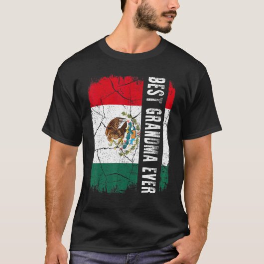 Best Mexican Grandma Ever Mexico Flag Mother's Day T-Shirt (Vorderseite)