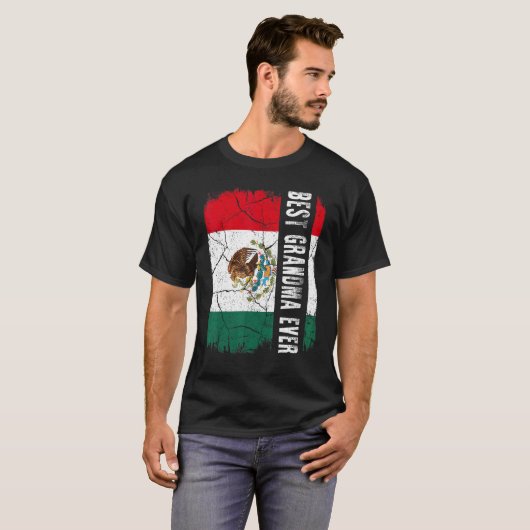 Best Mexican Grandma Ever Mexico Flag Mother's Day T-Shirt (Vorne ganz)