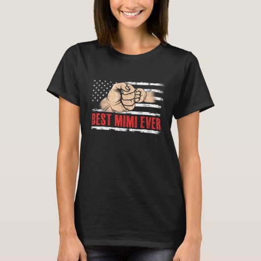 Best Mimi Ever US American Flag 4th Of July T-Shirt (Vorderseite)