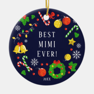 Best Mimi Ever Weihnachtsfeier Keramik Ornament