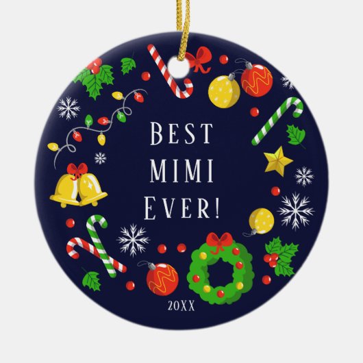 Best Mimi Ever Weihnachtsfeier Keramik Ornament (Vorne)