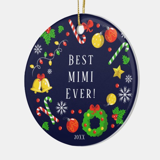 Best Mimi Ever Weihnachtsfeier Keramik Ornament (Links)