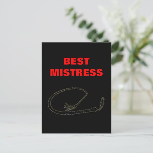 BEST MISTRESS POSTKARTE (Stehend Vorderseite)