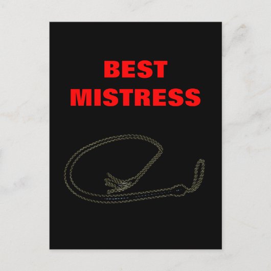 BEST MISTRESS POSTKARTE (Vorderseite)
