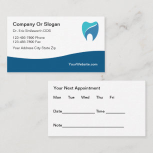 Best Modern Dentin Termini Business Cards Terminkarte
