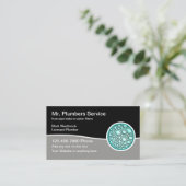 Best Modern Plumber Service Business Cards Visitenkarte (Stehend Vorderseite)