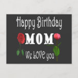 Best Mom Birthday Design  Einladungspostkarte<br><div class="desc">Wonderful cute birthday design for your lovely mom</div>