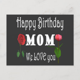 Best Mom Birthday Design  Einladungspostkarte
