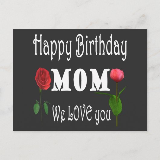 Best Mom Birthday Design  Einladungspostkarte (Vorderseite)