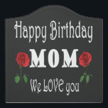 Best Mom Birthday Design Türschild<br><div class="desc">Wonderful cute birthday design for your lovely mom</div>