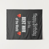 Best Mom Birthday Design Wandteppich (Vorderseite (Horizontal))