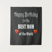 Best Mom Birthday Design Wandteppich (Vorderseite)
