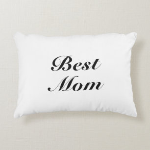 Best mom Black White Classic Script Elegant Cute Dekokissen