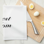 Best mom Black White Classic Script Elegant Cute Geschirrtuch (Viertel Falte)