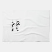 Best mom Black White Classic Script Elegant Cute Geschirrtuch (Horizontal)