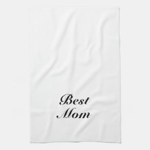 Best mom Black White Classic Script Elegant Cute Geschirrtuch
