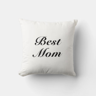 Best mom Black White Classic Script Elegant Cute Kissen