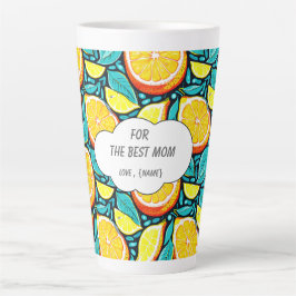 Best Mom Citrus Latte Mug – Personalized Lemon Milchtasse