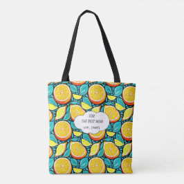 Best Mom Citrus  – Personalized Lemon Design Tasche