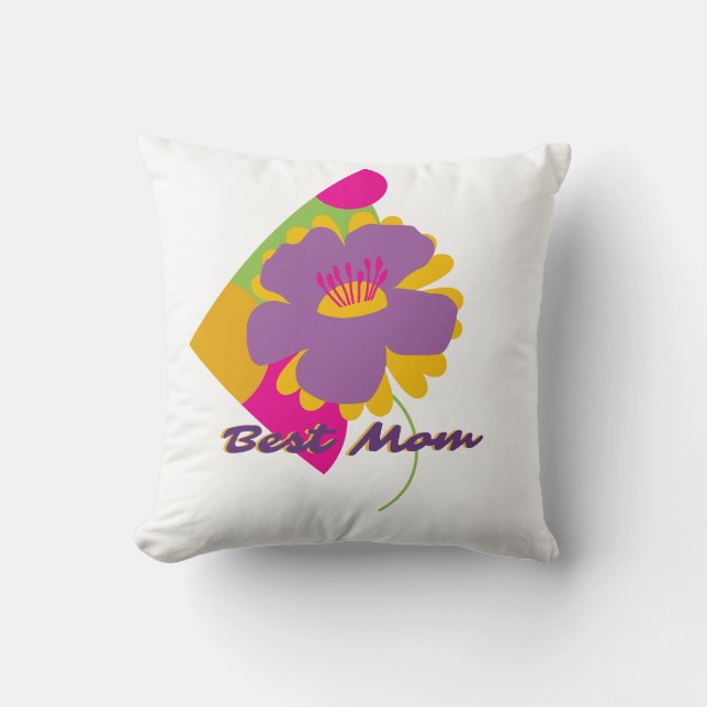 Best Mom Colourful Trendy Design Kissen (Vorderseite)