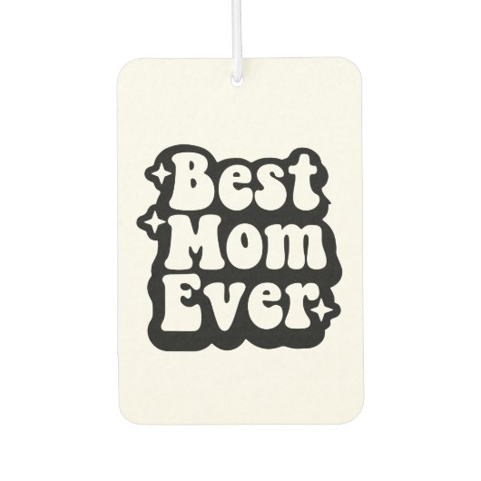 Best Mom Ever 1 Custom Photo Retro Groovy Autolufterfrischer (Vorderseite)