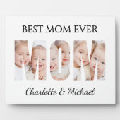 Best Mom Ever 3 Photos Cutout Letters Fotoplatte (Vorderseite)
