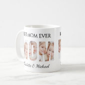 Best Mom Ever 3 Photos Cutout Letters  Kaffeetasse (Vorderseite Links)