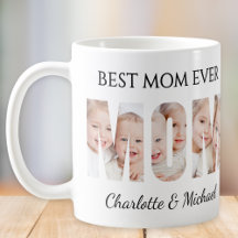 Best Mom Ever 3 Photos Cutout Letters 