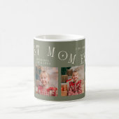 Best Mom Ever 4-Photo Sage Green Mothers Day  Kaffeetasse (Mittel)