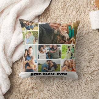 Best Mom Ever – 8 Photo Collage Frame Template Kissen
