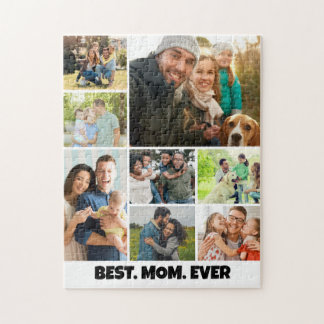 Best Mom Ever – 8 Photo Collage Frame Template Puzzle