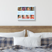 Best Mom Ever 8 Photo Grid Mothers Day Icy Blue Leinwanddruck (Insitu (Schlafzimmer))