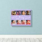 Best Mom Ever 8 Photo Grid Mothers Day Lilac Leinwanddruck (Insitu (Holzboden))