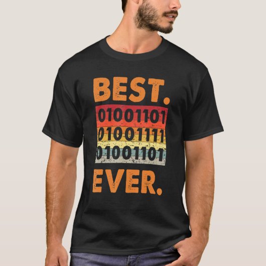 Best Mom Ever Binary Code Coder Developer Software T-Shirt (Vorderseite)