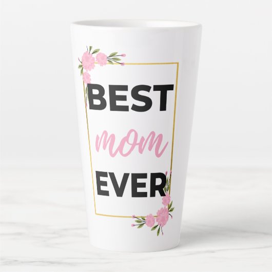 Best Mom Ever black Milchtasse (Vorderseite)