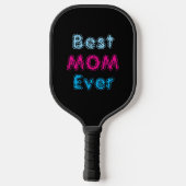 Best Mom Ever Black &Pink Blue Pickleball Paddle (Rückseite)
