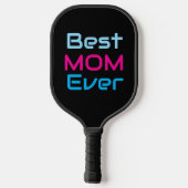 Best Mom Ever Black &Pink Blue Pickleball Paddle (Rückseite)