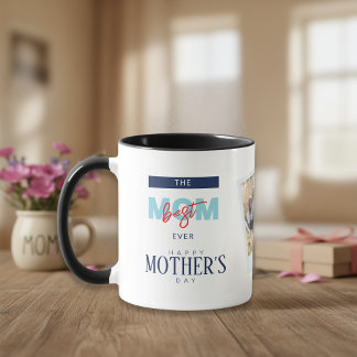 Best Mom Ever Blue Happy Mother’s Day Photo Tasse